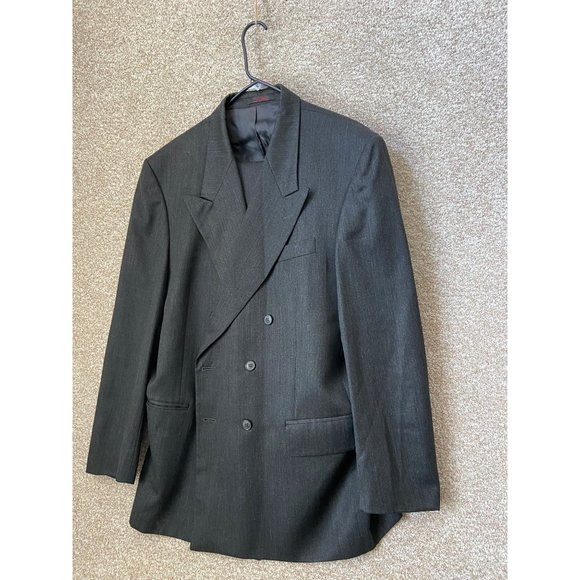 John Weitz Woolmark Blazer Work Pants Set 44L/54 - Picture 2 of 10